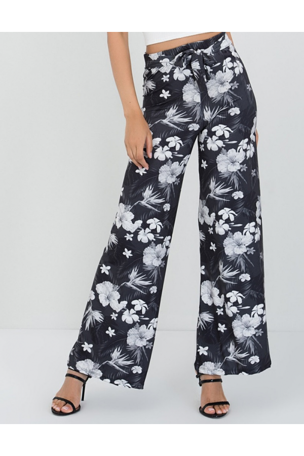 Desenli Gri Pantolon 